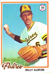 1978 Topps Baseball Cards      392     Billy Almon